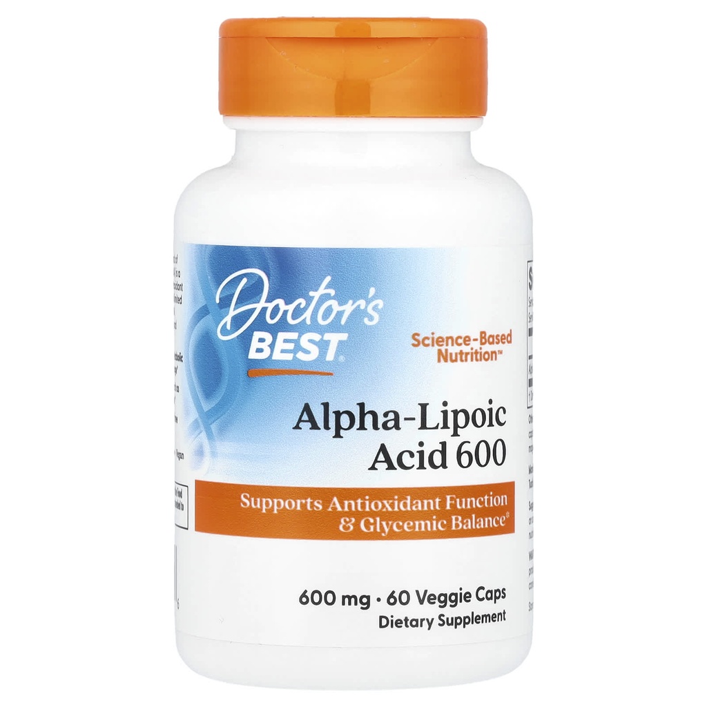 Doctor's Best, Alpha-Lipoic Acid 600mg, 60 Veggie Caps