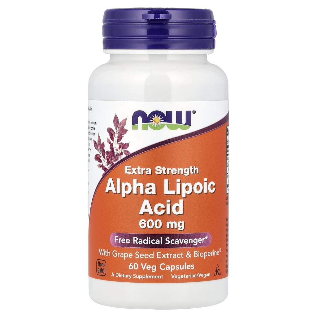 NOW, Alpha Lipoic Acid 600mg, 60 Veg Capsules